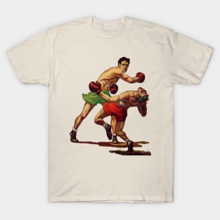 Vintage Sports Boxing, Boxers in a Fight T-Shirt